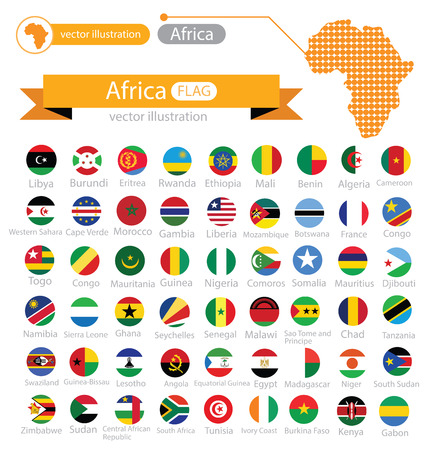 Flag of Africa. vector Illustration.のイラスト素材