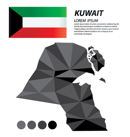 Kuwait geometric concept designのイラスト素材