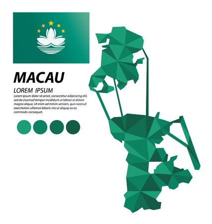 Macau geometric concept designのイラスト素材