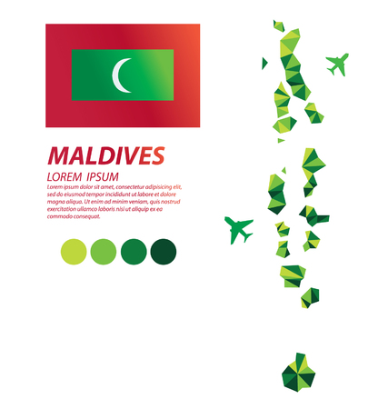 Maldives geometric concept designのイラスト素材