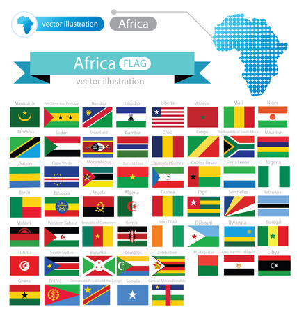 Flag of Africa. vector Illustration.のイラスト素材