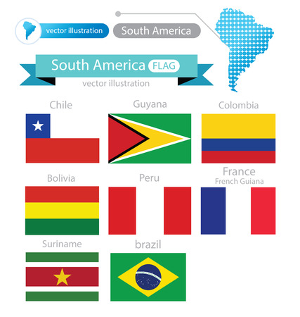 Flag of South america. vector Illustration.のイラスト素材