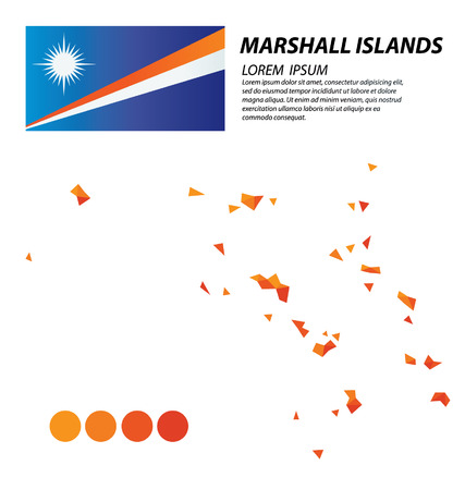Republic of the Marshall Islands geometric concept designのイラスト素材