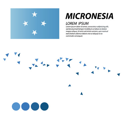 Micronesia geometric concept designのイラスト素材