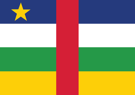 Flag of Central African Republic vector illustrationのイラスト素材