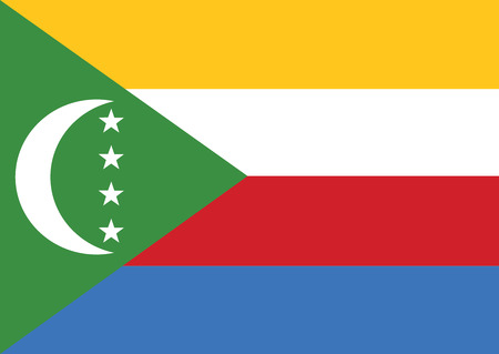 Flag of Comoros vector illustrationのイラスト素材