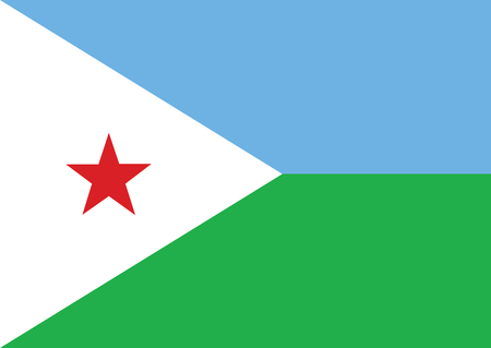 Flag of Djibouti vector illustrationのイラスト素材