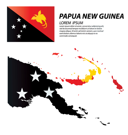 Papua New Guinea map vectorのイラスト素材