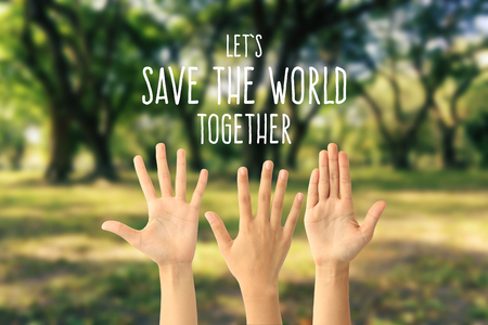 save the world conceptの写真素材