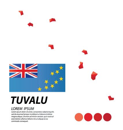 Tuvalu geometric concept designのイラスト素材