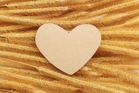 paper on flowers backgroundの写真素材