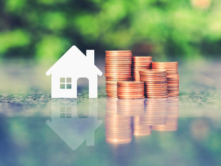 Saving money for house. Real estate or property investment concept.の写真素材