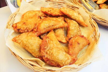 Close up of curry puff