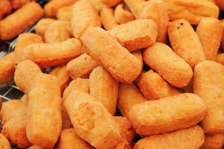 vegetarian cuisine - fried tofuの写真素材