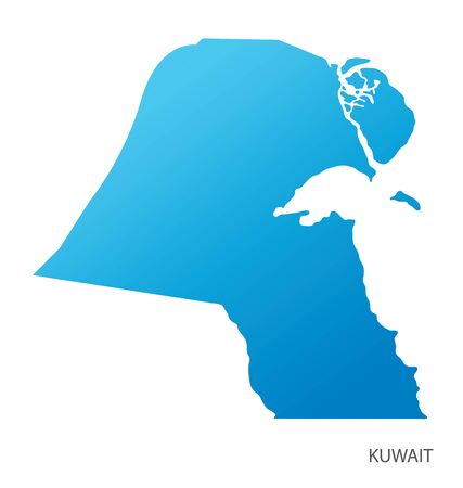 Map of Kuwait vectorのイラスト素材