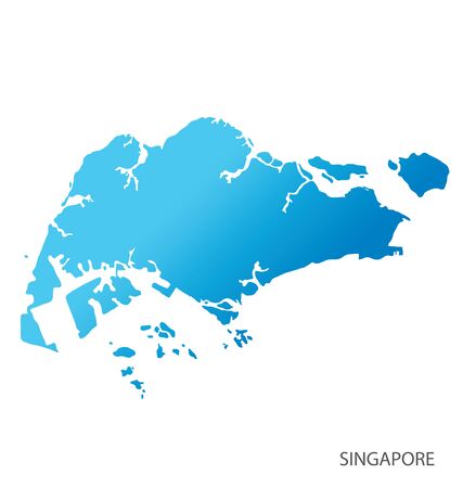 Map of Singapore vectorのイラスト素材