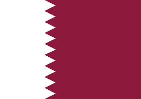 Flag of Qatar vector illustration