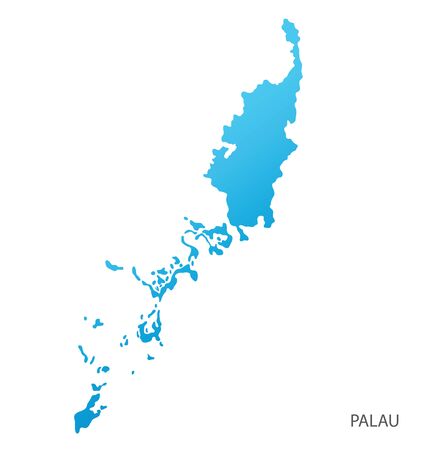 Map of Palau vectorのイラスト素材