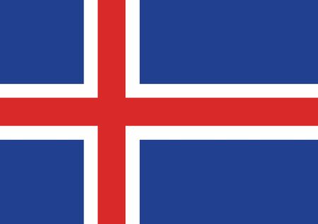 Flag of Iceland vector illustrationのイラスト素材