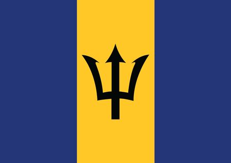 Flag of Barbados vector illustrationのイラスト素材