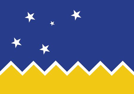 Flag of Chilean Antarctic Territory vector illustrationのイラスト素材