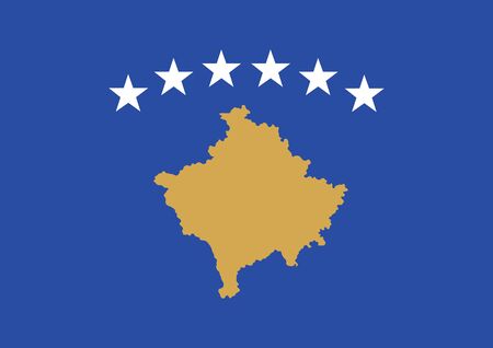 Flag of kosovo vector illustrationのイラスト素材