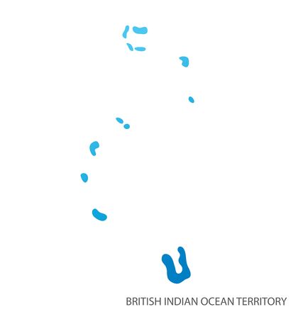 Map of British Indian Ocean Territory vectorのイラスト素材
