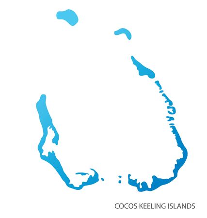 Map of Cocos Keeling Islands vectorのイラスト素材