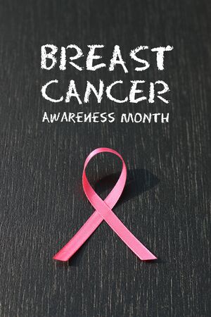 healthcare and medicine concept. pink breast cancer awareness ribbon.の写真素材