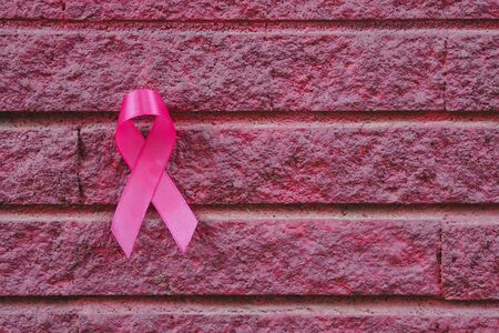 Healthcare and medicine concept. pink breast cancer awareness ribbon.の写真素材