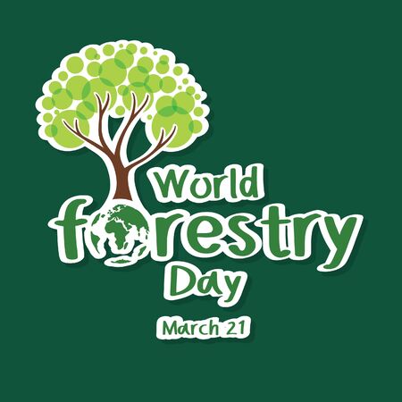 World forestry day. March 21.のイラスト素材