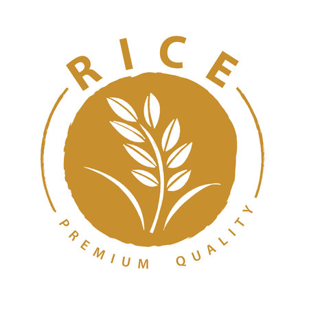 Rice. Logo design template vector illustration.のイラスト素材