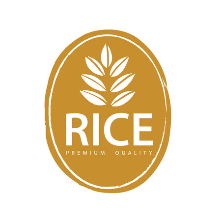 Rice. Logo design template vector illustration.のイラスト素材