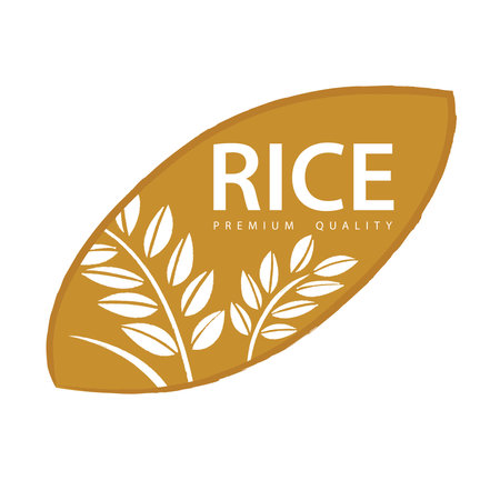 Rice. Logo design template vector illustration.のイラスト素材