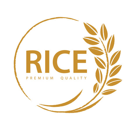Rice. Logo design template vector illustration.のイラスト素材