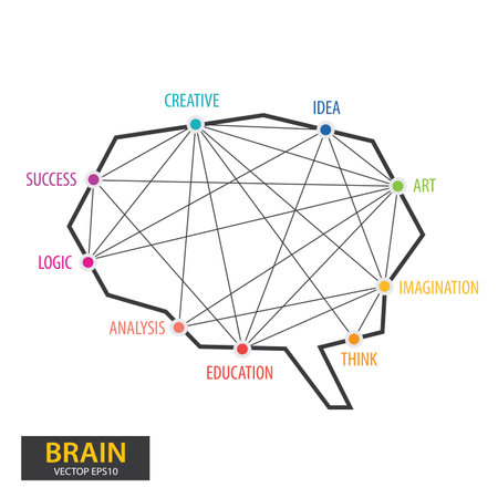 Infographics vector brain design. vector illustration.のイラスト素材