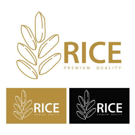 Rice. Logo design template vector illustration.のイラスト素材