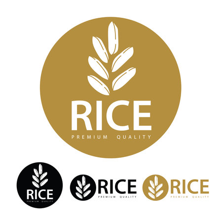 Rice. Logo design template vector illustration.のイラスト素材