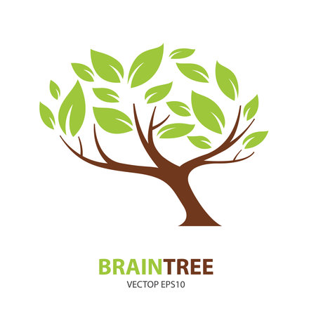 Brain tree design. vector illustration.のイラスト素材
