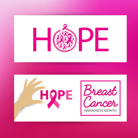 healthcare and medicine concept. pink breast cancer awareness ribbon vector illustration.のイラスト素材