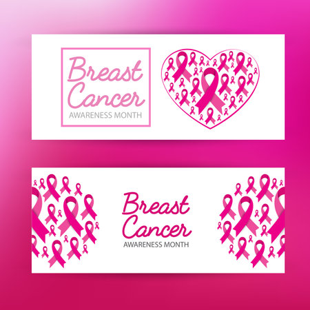 healthcare and medicine concept. pink breast cancer awareness ribbon vector illustration.のイラスト素材