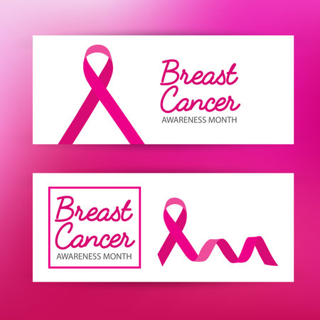 healthcare and medicine concept. pink breast cancer awareness ribbon vector illustration.のイラスト素材