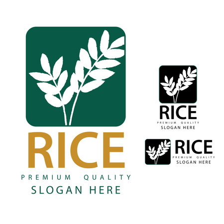 Rice. Logo design template vector illustration.のイラスト素材