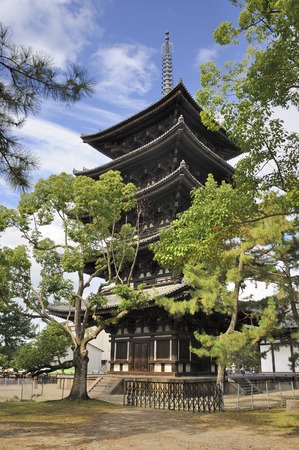 The Five-story Pagoda of Kofukuji in Nara is an Unesco World Heritage siteのeditorial素材