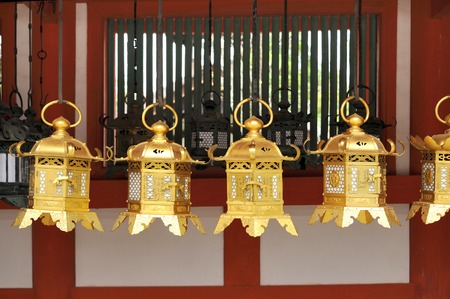 Nara,Japan-November 6, 2014, Kasuga Taisha Shrine is famous for its lanterns, which have been donated by worshipers.のeditorial素材
