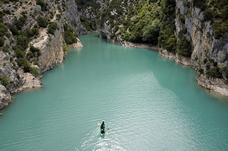 Gorge of Verdon in the departement du Var in Franceの写真素材