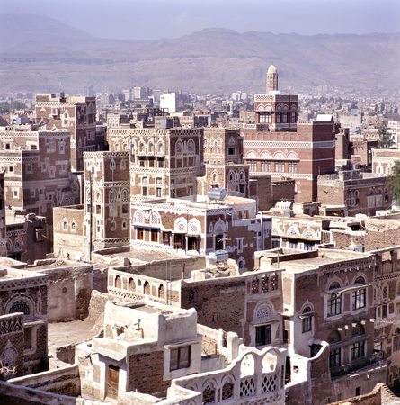 The Old city of Sanaa, capital of Yemenの写真素材