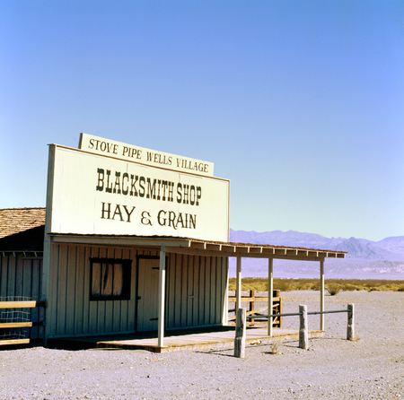 STOVEPIPE WELLS, UNITED STATES OF AMERICA - MARCH 18,2016; Stovepipe Wells Blacksmith Shop selling...