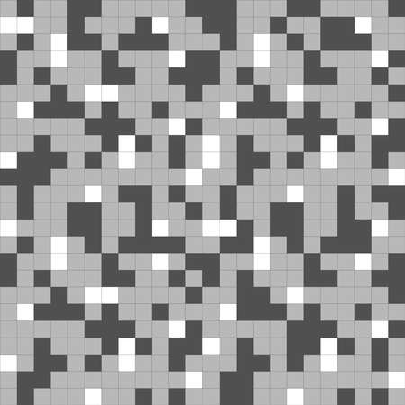Seamless Pattern. Abstract Digital Texture with Squares in various shades of gray for Web and Mobile Applications,のイラスト素材
