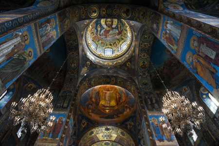 Interior of the Church of the Savior on Spilled Blood, St. Petersburg, Russia